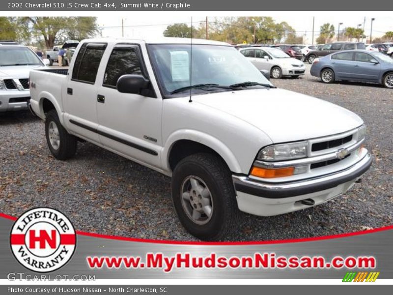 Summit White / Graphite 2002 Chevrolet S10 LS Crew Cab 4x4