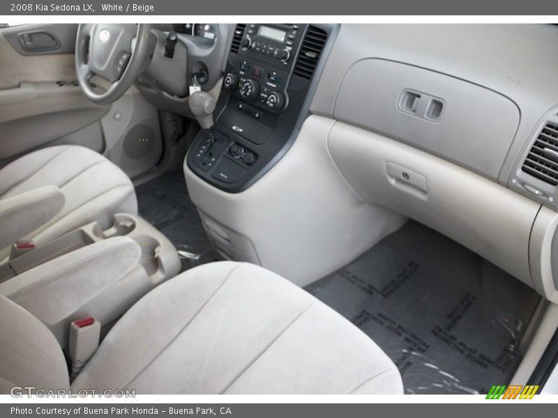 White / Beige 2008 Kia Sedona LX