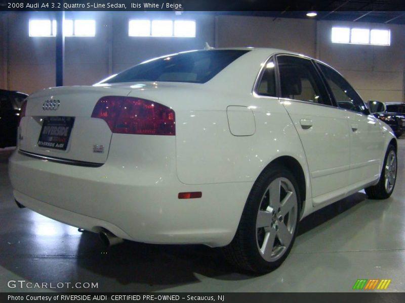Ibis White / Beige 2008 Audi A4 3.2 Quattro S-Line Sedan