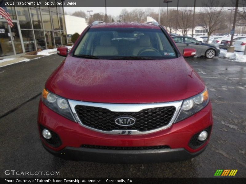 Spicy Red / Beige 2011 Kia Sorento EX