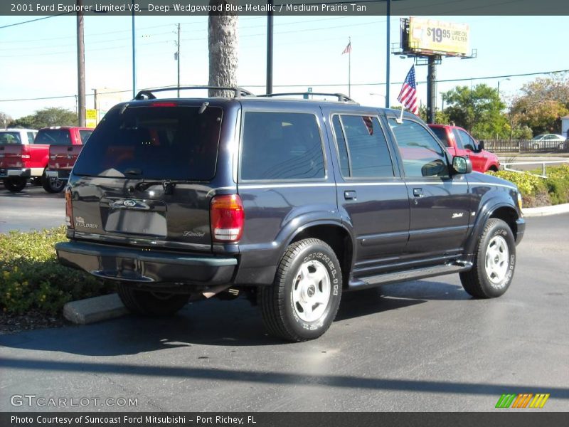 Deep Wedgewood Blue Metallic / Medium Prairie Tan 2001 Ford Explorer Limited V8