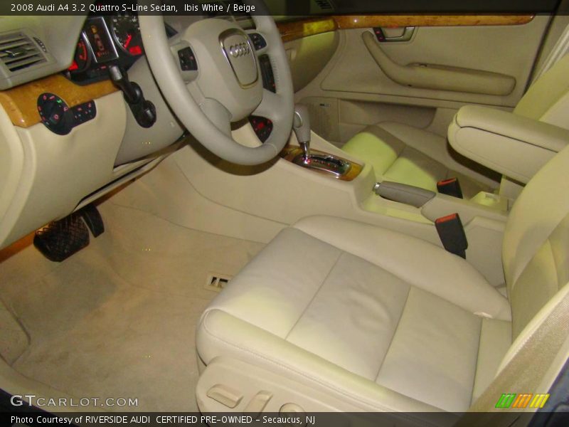 Ibis White / Beige 2008 Audi A4 3.2 Quattro S-Line Sedan