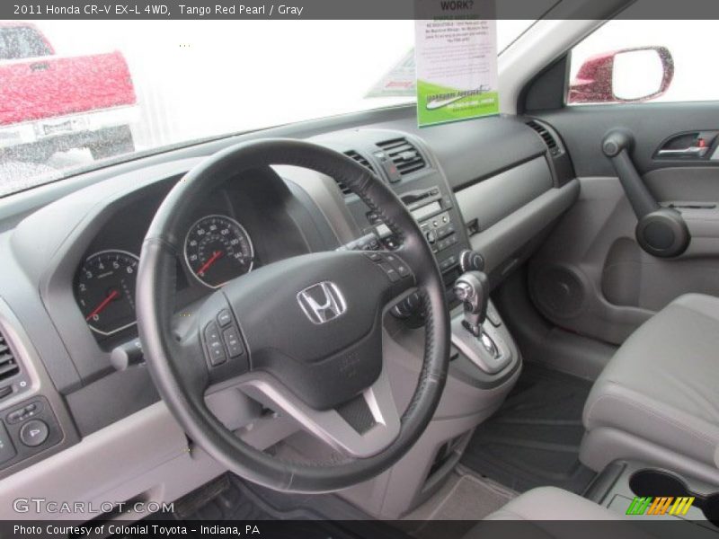 Tango Red Pearl / Gray 2011 Honda CR-V EX-L 4WD
