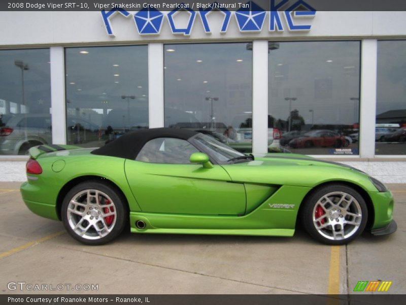 Viper Snakeskin Green Pearlcoat / Black/Natural Tan 2008 Dodge Viper SRT-10