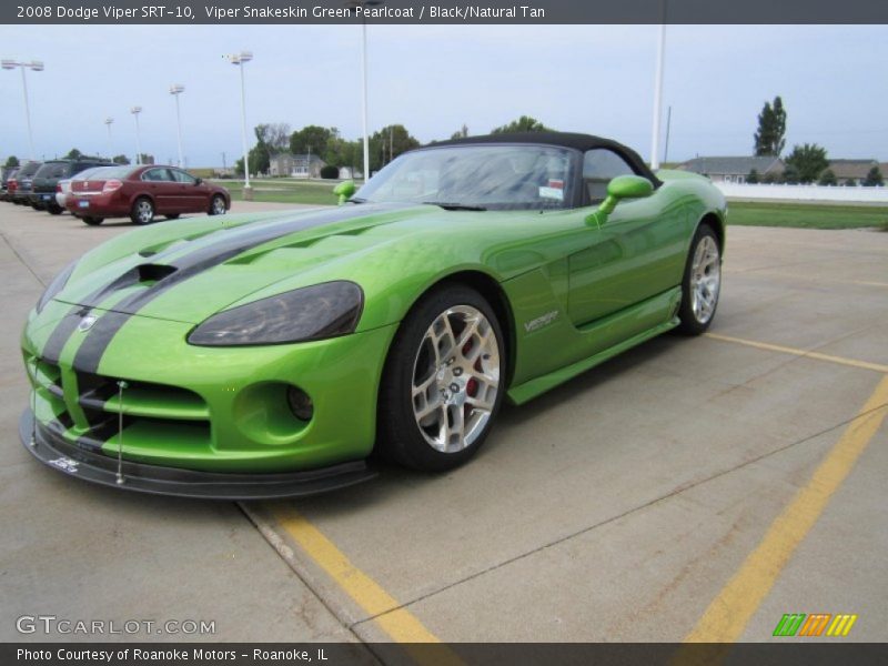 Viper Snakeskin Green Pearlcoat / Black/Natural Tan 2008 Dodge Viper SRT-10