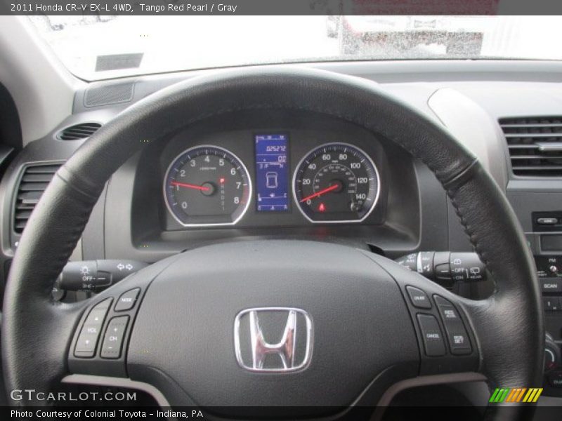 Tango Red Pearl / Gray 2011 Honda CR-V EX-L 4WD