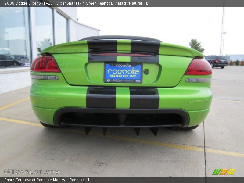 Viper Snakeskin Green Pearlcoat / Black/Natural Tan 2008 Dodge Viper SRT-10