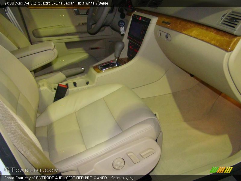 Ibis White / Beige 2008 Audi A4 3.2 Quattro S-Line Sedan