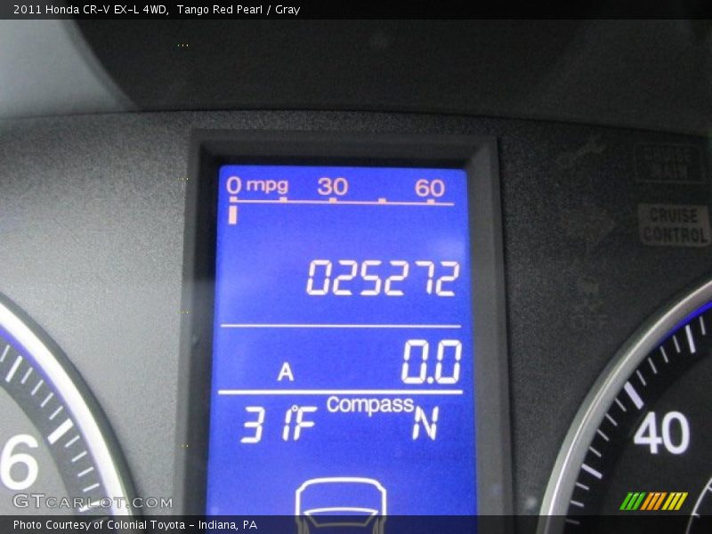 Tango Red Pearl / Gray 2011 Honda CR-V EX-L 4WD