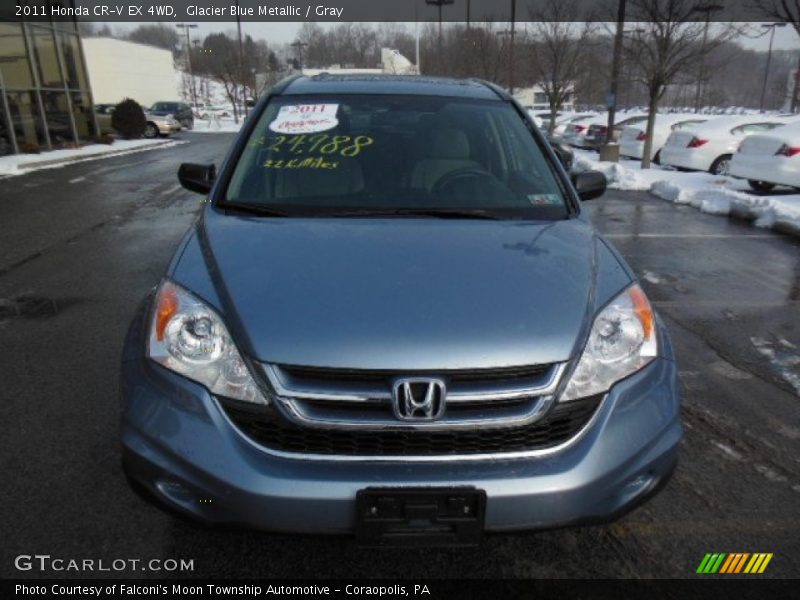 Glacier Blue Metallic / Gray 2011 Honda CR-V EX 4WD