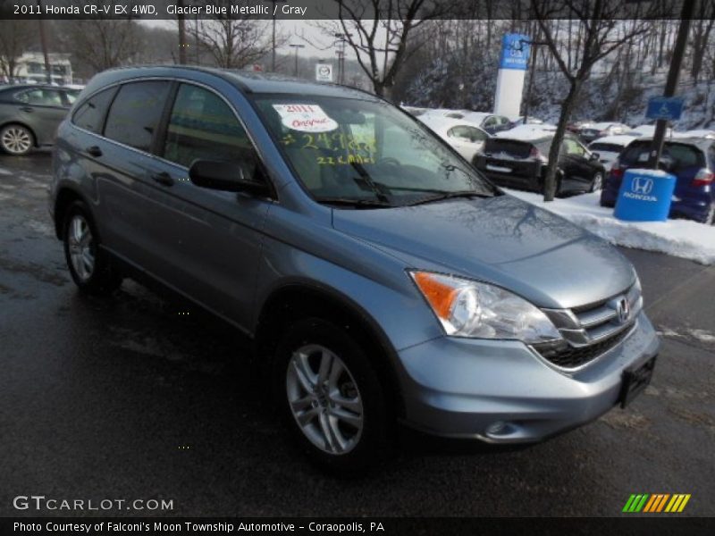 Glacier Blue Metallic / Gray 2011 Honda CR-V EX 4WD