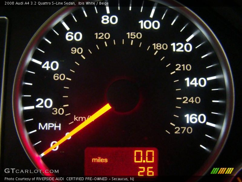 Ibis White / Beige 2008 Audi A4 3.2 Quattro S-Line Sedan