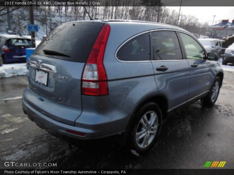 Glacier Blue Metallic / Gray 2011 Honda CR-V EX 4WD