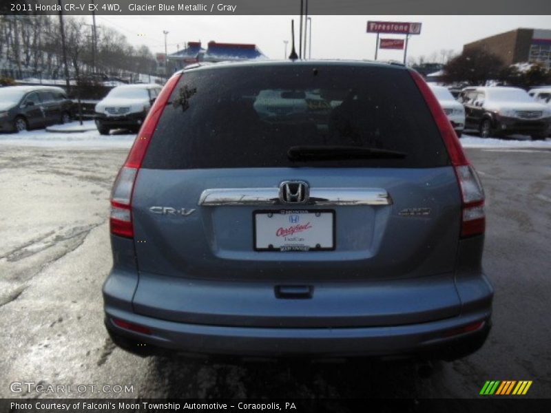 Glacier Blue Metallic / Gray 2011 Honda CR-V EX 4WD