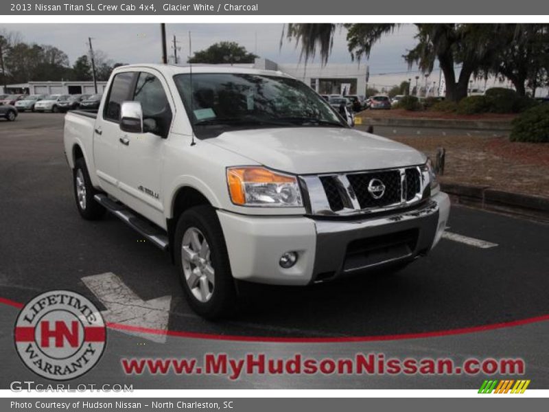 Glacier White / Charcoal 2013 Nissan Titan SL Crew Cab 4x4