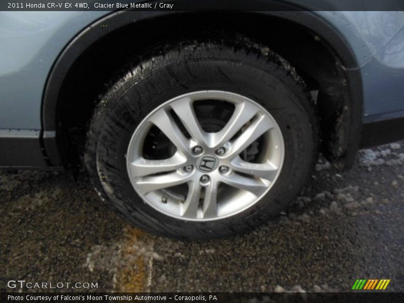 Glacier Blue Metallic / Gray 2011 Honda CR-V EX 4WD