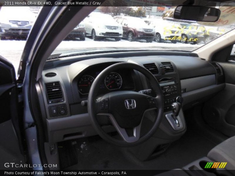 Glacier Blue Metallic / Gray 2011 Honda CR-V EX 4WD