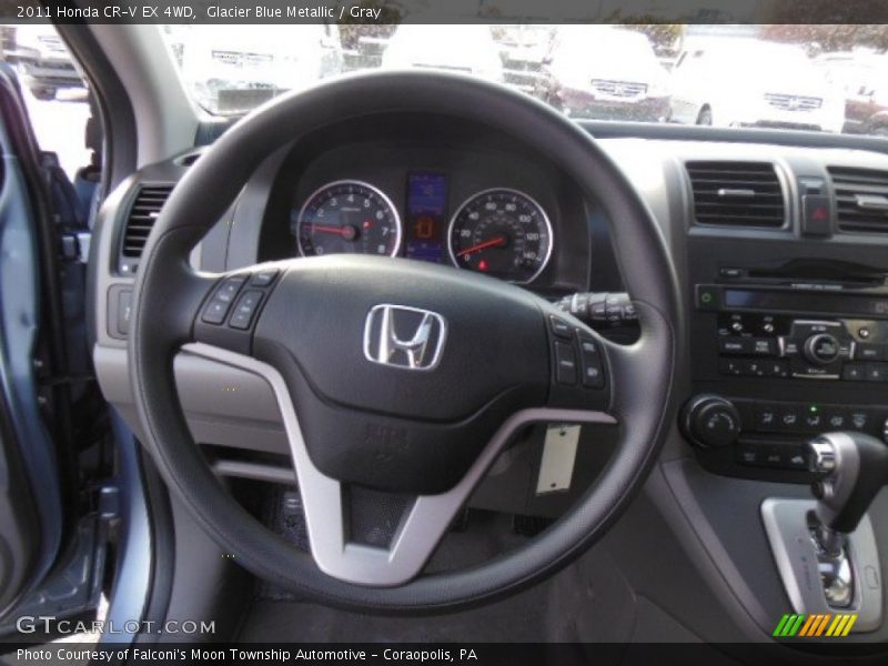 Glacier Blue Metallic / Gray 2011 Honda CR-V EX 4WD