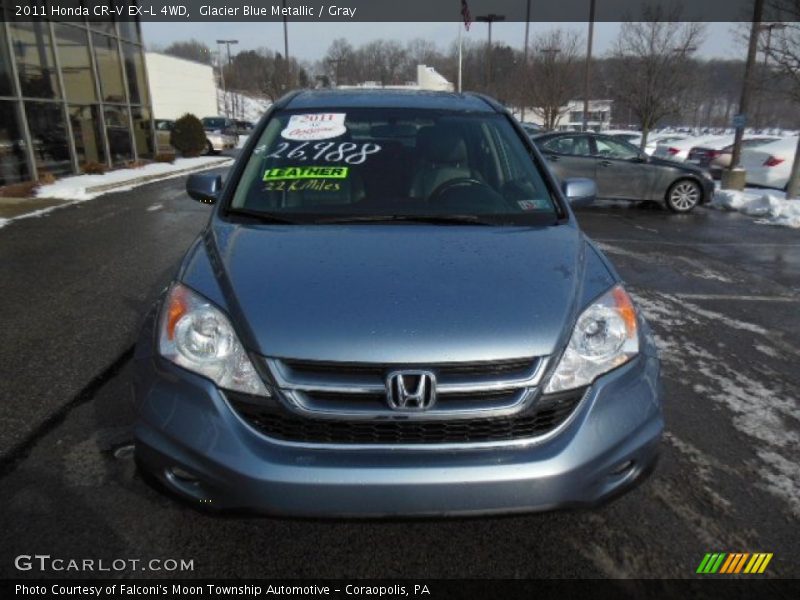 Glacier Blue Metallic / Gray 2011 Honda CR-V EX-L 4WD