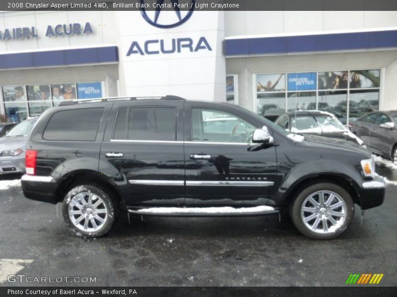 Brilliant Black Crystal Pearl / Light Graystone 2008 Chrysler Aspen Limited 4WD