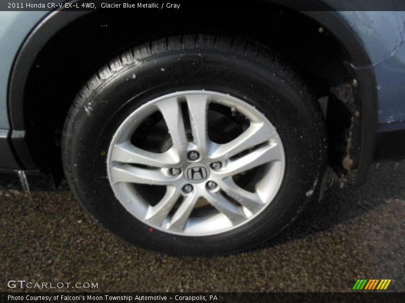 Glacier Blue Metallic / Gray 2011 Honda CR-V EX-L 4WD