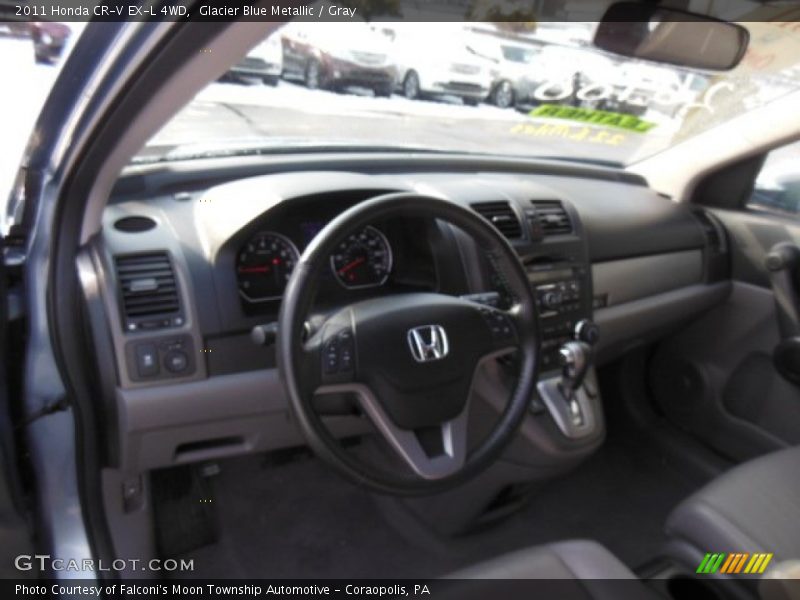 Glacier Blue Metallic / Gray 2011 Honda CR-V EX-L 4WD