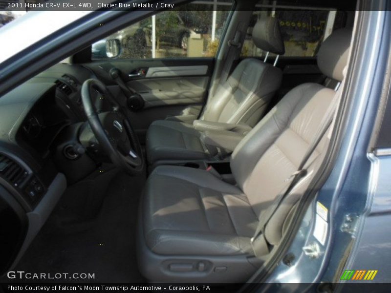 Glacier Blue Metallic / Gray 2011 Honda CR-V EX-L 4WD