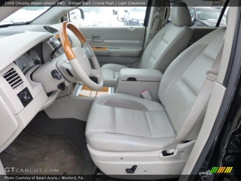 Brilliant Black Crystal Pearl / Light Graystone 2008 Chrysler Aspen Limited 4WD