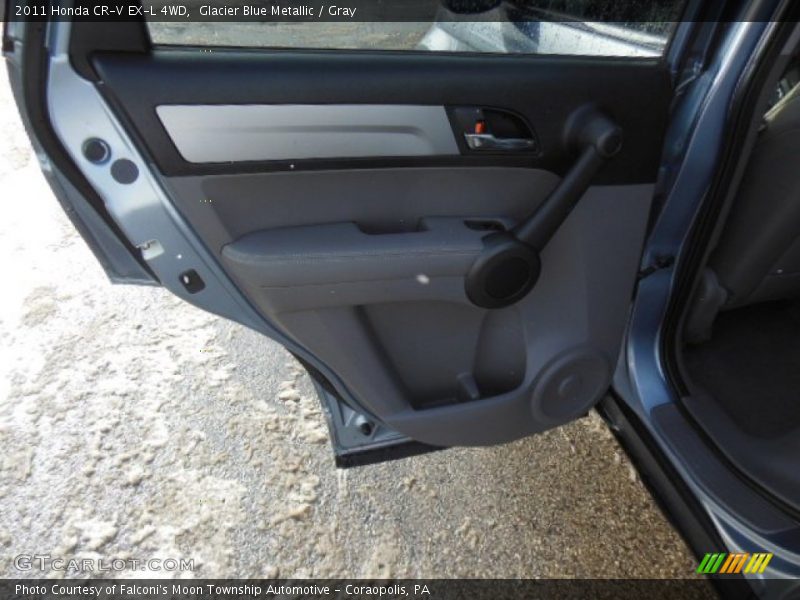 Glacier Blue Metallic / Gray 2011 Honda CR-V EX-L 4WD