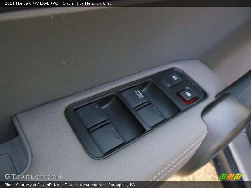 Glacier Blue Metallic / Gray 2011 Honda CR-V EX-L 4WD