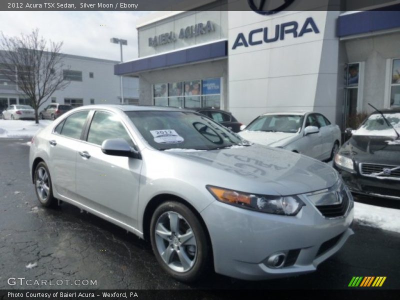 Silver Moon / Ebony 2012 Acura TSX Sedan