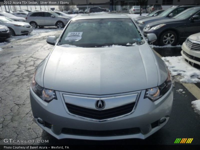 Silver Moon / Ebony 2012 Acura TSX Sedan