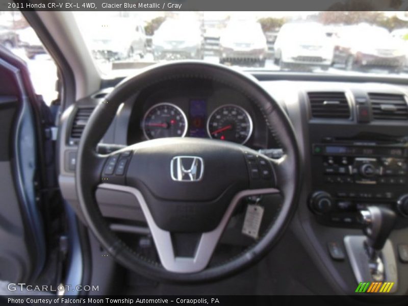 Glacier Blue Metallic / Gray 2011 Honda CR-V EX-L 4WD