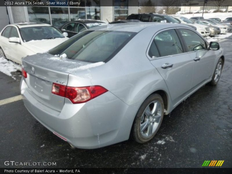 Silver Moon / Ebony 2012 Acura TSX Sedan