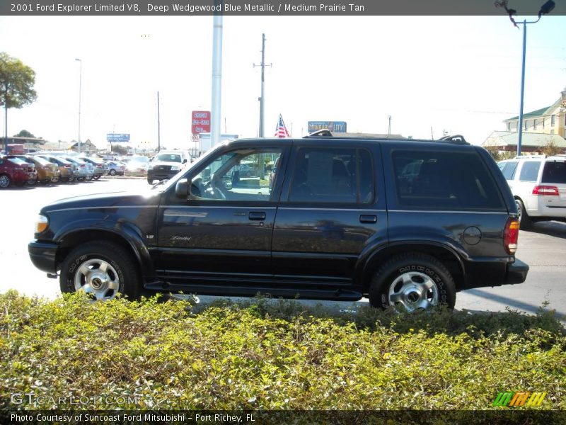 Deep Wedgewood Blue Metallic / Medium Prairie Tan 2001 Ford Explorer Limited V8