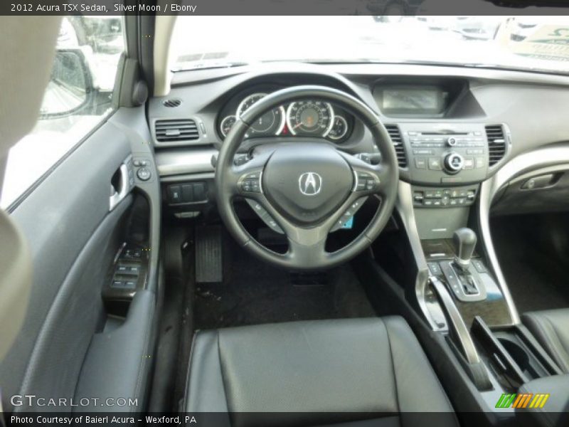 Silver Moon / Ebony 2012 Acura TSX Sedan