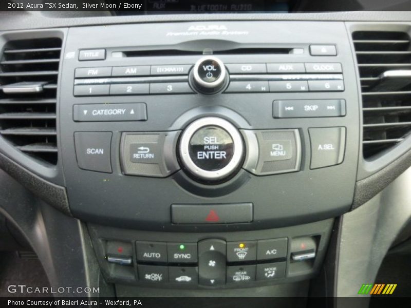 Silver Moon / Ebony 2012 Acura TSX Sedan
