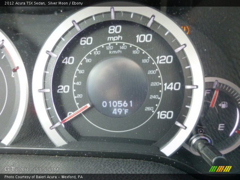 Silver Moon / Ebony 2012 Acura TSX Sedan