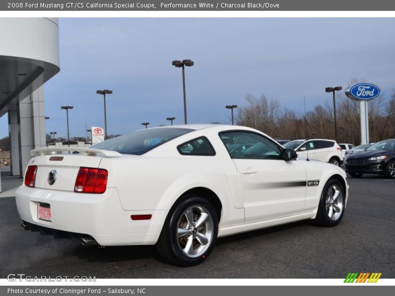 Performance White / Charcoal Black/Dove 2008 Ford Mustang GT/CS California Special Coupe