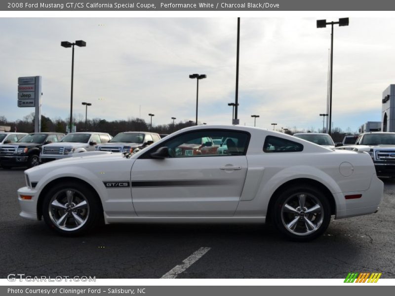 Performance White / Charcoal Black/Dove 2008 Ford Mustang GT/CS California Special Coupe