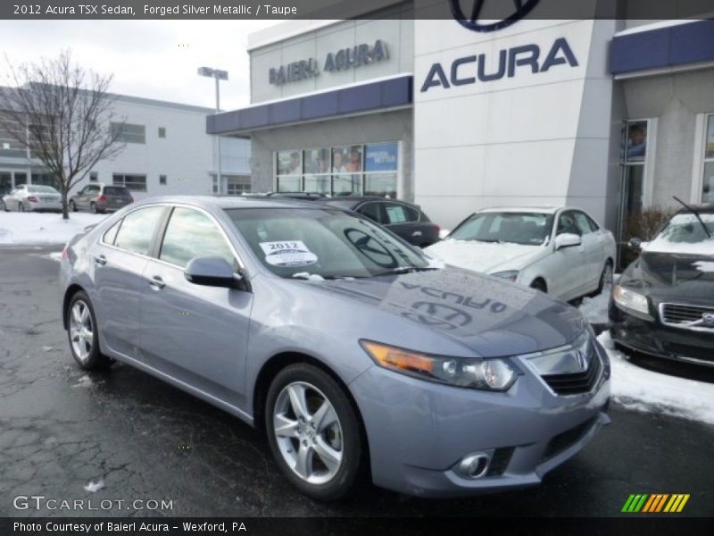 Forged Silver Metallic / Taupe 2012 Acura TSX Sedan