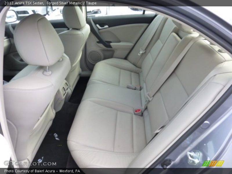 Rear Seat of 2012 TSX Sedan