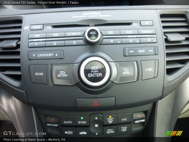 Controls of 2012 TSX Sedan