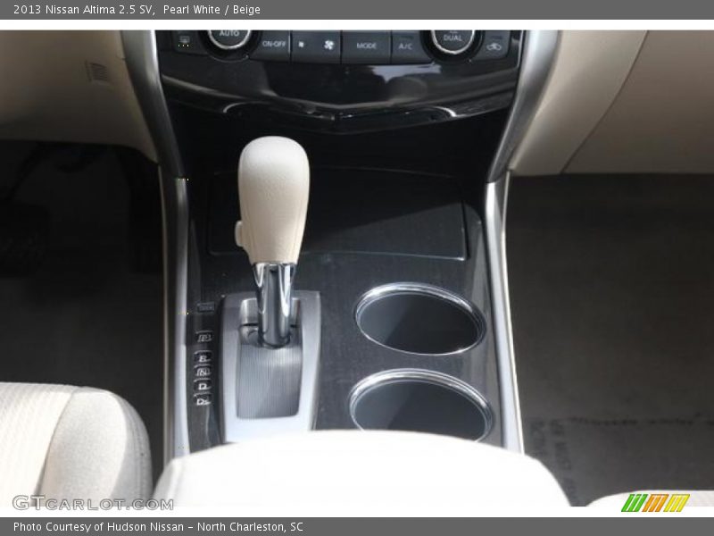 Pearl White / Beige 2013 Nissan Altima 2.5 SV