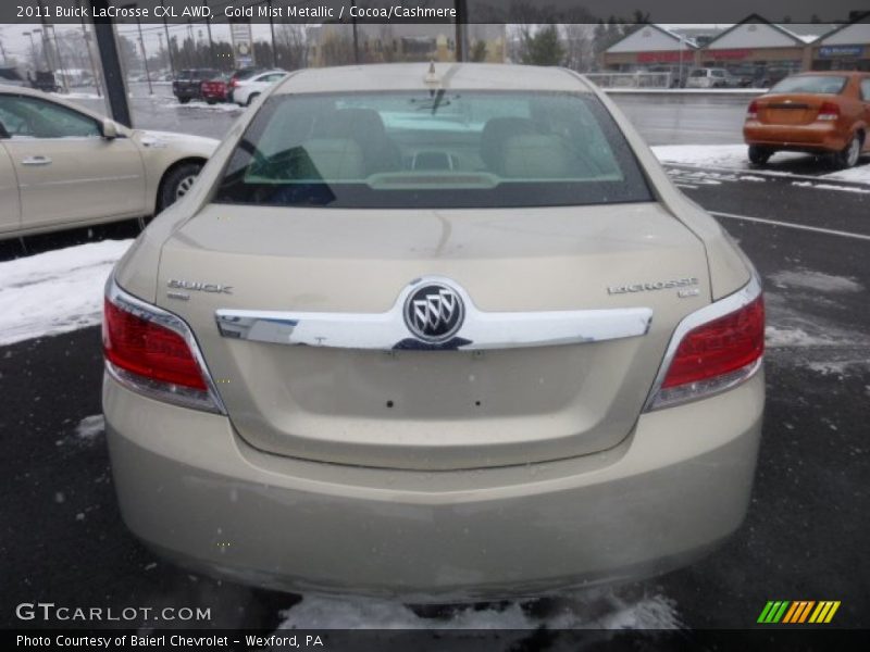 Gold Mist Metallic / Cocoa/Cashmere 2011 Buick LaCrosse CXL AWD