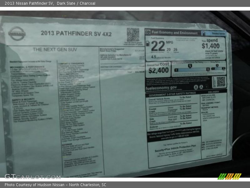 Dark Slate / Charcoal 2013 Nissan Pathfinder SV