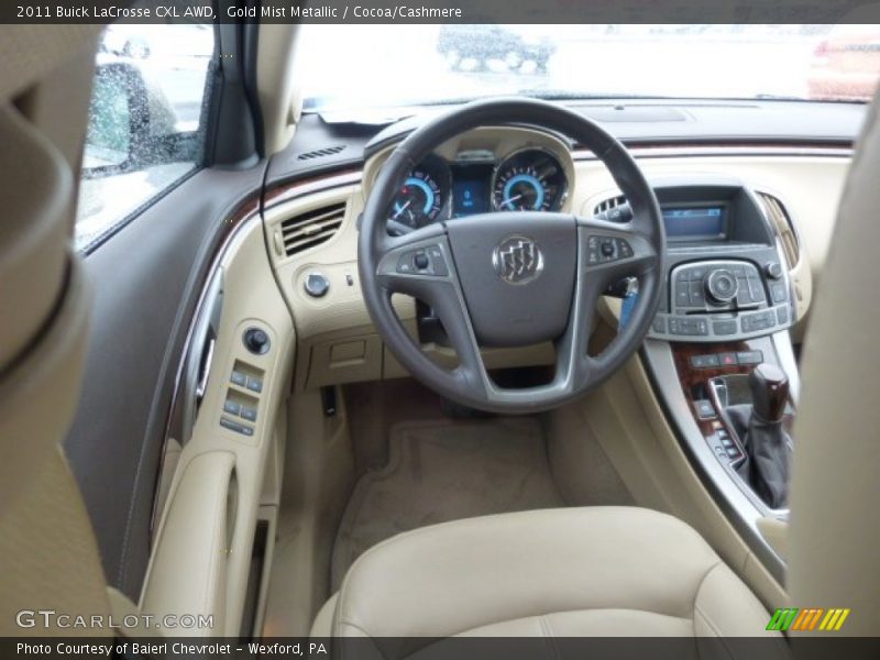 Gold Mist Metallic / Cocoa/Cashmere 2011 Buick LaCrosse CXL AWD