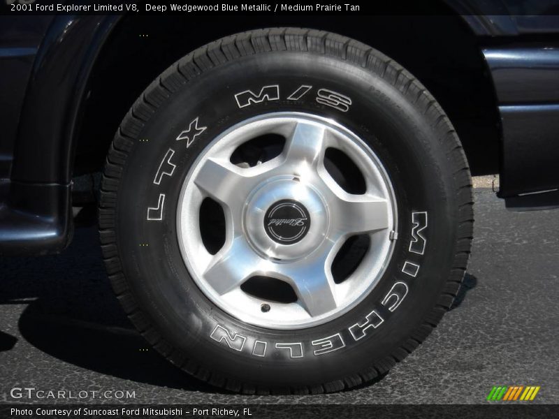 Deep Wedgewood Blue Metallic / Medium Prairie Tan 2001 Ford Explorer Limited V8