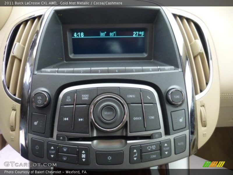Controls of 2011 LaCrosse CXL AWD