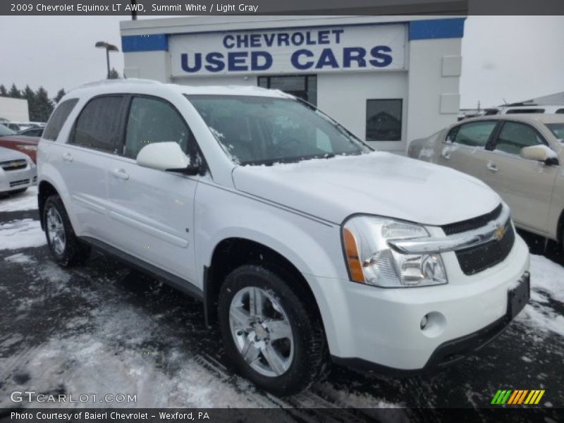 Summit White / Light Gray 2009 Chevrolet Equinox LT AWD